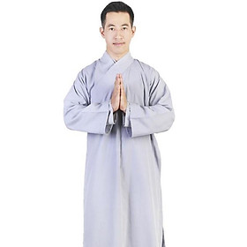 Đồ Lam Đi Chùa # Áo Tràng # Nam Nữ - Lam KateKhôngThêuSen,Size 1- 45kí (1.55m)