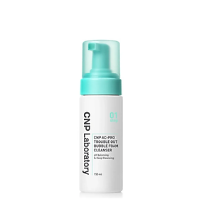 Sữa rửa mặt tạo bọt cho da mụn nhạy cảm làm sạch sâu bã nhờn CNP AC Pro Bubble Foam Cleanser 150ML