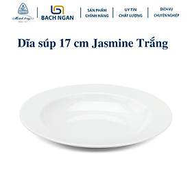 Mua Dĩa Súp Minh Long 17 cm - Jasmine - Trắng Bằng sứ  Hàng Đẹp  Cao Cấp  Dùng Trong Gia Đình  Đãi Khách  Tặng Quà Tân Gia