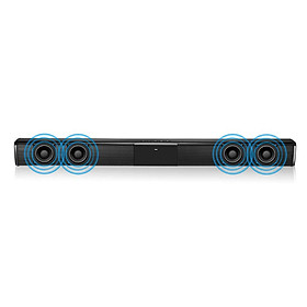 BT Sound Bar Wired & Wireless Stereo TV Soundbar 2000mAh Audio Speaker with Built-in Subwoofer Support Remote Control TF
