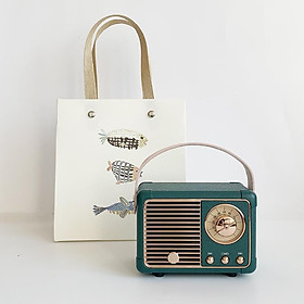 Mua Loa Bluetooth Không Dây Phong Cách Retro  Nhỏ Gọn  Decor Phòng  Âm Thanh Sống Động - Xanh Lá Đậm
