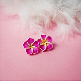 HN * Charm hoa sứ Frangipany size nhỏ 1.6cm cho các bạn trang trí ốp điện thoại, dây buộc tóc, huy hiệu
