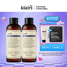 Combo 2 Nước hoa hồng Dear Klairs Supple Preparation Facial Toner 180ml/chai