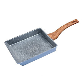 Chảo đúc đế từ  vân đá ceramic chống dính cao cấp dùng được tất cả các bếp - Vuông 20x23