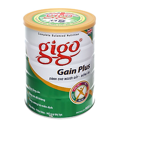 Sữa bột GIGO Gain Plus 900g cho người gầy