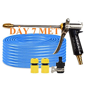Mua Bộ dây vòi xịt nước ️   tăng áp 3 lần  loại 7m  10m 206318 đầu đồng cút nối nhựa đen+ mở chai