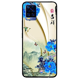 Ốp lưng dành cho Vivo V20 mẫu Hoa Xanh và Bướm