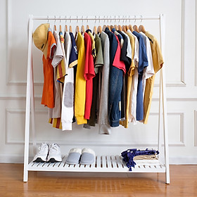 Giá Treo Quần Áo Gỗ 1 Tầng Size L A Hanger 1FL Nội Thất Kiểu Hàn BEYOURs - Đen