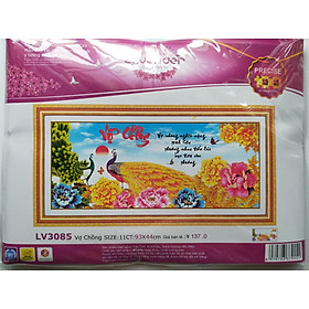 Mua Tranh thêu chữ thập vợ chồng chim công LV3085 93 x 44 cm  - chưa thêu