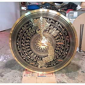 Mua Mặt trống đồng ăn mòn 90cm chất liệu bằng đồng