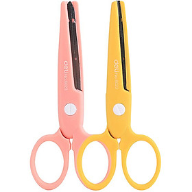 Combo 2 Kéo Thủ Công Nhỏ Deli 131mm 6023 - Màu Ngẫu Nhiên