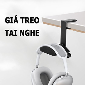 Mua Giá Treo Tai Nghe   Giá Đỡ Headphone  Móc Kim Loại Kẹp Cạnh Bàn  Gắn Lên Giá Sách  Setup Bàn Làm Việc