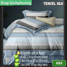  Bộ drap gối Tencel vải Hàn Quốc , đỉnh cao mát , mềm mại { drap và 3 áo gối
