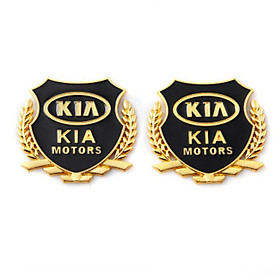 Bộ 2 logo bông lúa dán xe hơi, ô tô cao cấp