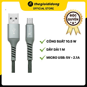 Mua Cáp Micro 1m Xmobile LTM-02 Xanh rêu - Hàng chính hãng
