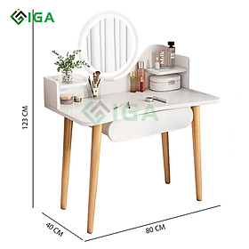 Mua Bàn trang điểm tối giản chân 75 gương led GP201