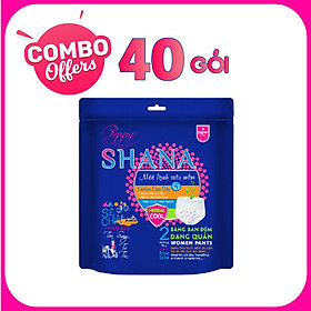 Combo 40 gói băng vệ sinh dạng quần SHANA siêu mềm