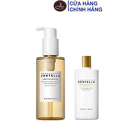 Bộ 2 Sản Phẩm Giảm Mụn Phục Hồi Da Skin1004 Madagascar Centella (Dầu Tẩy Trang + Kem Chống Nắng)