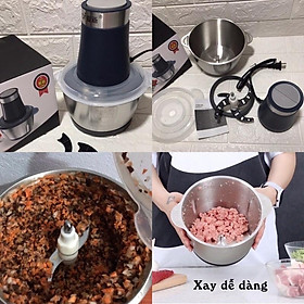 Mua Máy xay đa năng( cối inox 4 lưỡi)  máy xay thịt siêu nhanh siêu mạnh
