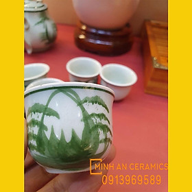 Mua Chén uống trà vẽ Sơn Thủy  gốm Minh An Bát Tràng siêu rẻ