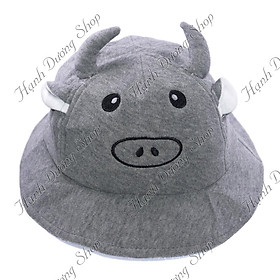 Nón bucket con trâu dành cho bé gái từ 2 - 5 tuổi, kiểu dáng con trâu độc đáo, ngộ nghĩnh - Hạnh Dương