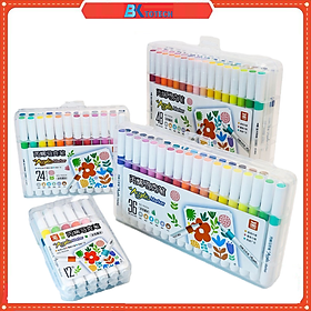 60 màu Bút Màu Acrylic Marker Cao Cấp Màu Sắc Tươi Sáng - Bút Lông Màu cho