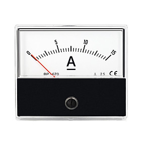 Analog Current Panel Meter Ammeter Gauge Class 2.5 Accuracy DC 0-15A Analog Ammeter Ampere Measurement Tester Gauge