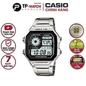 Hình ảnh Đồng hồ nam dây kim loại Casio Standard chính hãng AE-1200WHD-1AVDF