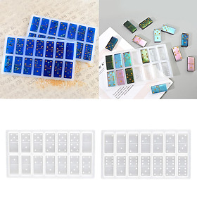 Silicone Resin Molds Dot Domino Mold Domino Games DIY Craft Jewelry Making Mould