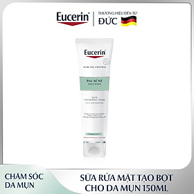 Sữa rửa mặt tạo bọt sạch sâu cho da nhờn Eucerin Pro Acne Cleansing Foam 150g