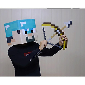Đầu hóa trang Steve kim cương nhân vật Minecraft cực ngầu