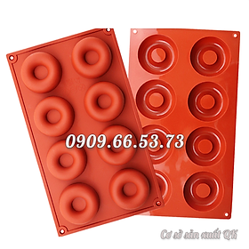 Khuôn rau câu silicon 8 Donut – Mã số 1444