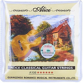 Combo Bộ Dây Đàn Guitar Acoustic Alice A206 + Capo Guitar + Pick - Hàng Chính Hãng