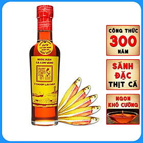 Nước Mắm Tĩn Cá Cơm Vàng Ruột Đỏ Độ Đạm 60N Tự Nhiên Chai Thuỷ Tinh 250ml