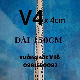 Mua sắt thanh V Lỗ (cây V4 - dài 150cm )  kệ sắt V lỗ sắt V lỗ đa năng sắt V lắp kệ