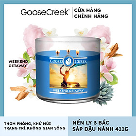 Mua Nến ly 3 bấc sáp đậu nành Goose Creek (411g) - Weekend Getaway