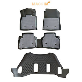 Thảm sd3 dạng lưới lục giác 2 lớp Honda BRV (màu ghi) bề mặt cao su siêu sạch nhãn hiệu Macsim