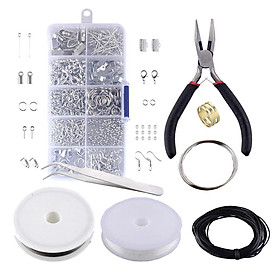 10 Grids Plastic Box Mix Jewelry Findings Set Jump Ring Lobster Clasp Buckle