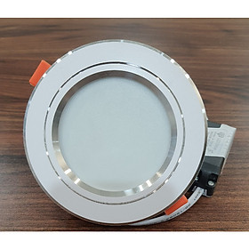 Đèn downlight âm trần LED 7w mặt bạc lỗ khoét 90