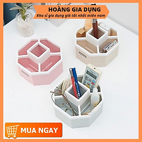 Khay Tiện Ích Lục Giác 5 Ngăn Để Bàn Nhựa Việt Nhật Khay Đựng Đồ Đa Năng VN1337 - H309