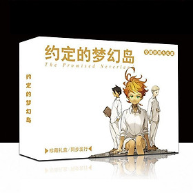(A5) Hộp quà tặng anime Miền Đất Hứa The Promised Neverland poster postcard bookmark banner huy hiệu ảnh dán album