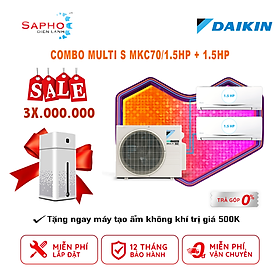 Mua Hệ Thống Máy Lạnh Multi S Daikin Inverter Combo MKC70SVMV/CTKC35RVMV+CTKC35RVMV Gas R32 Treo Tường 1 Chiều Lạnh Hàng Chính Hãng- Chỉ giao tại HCM