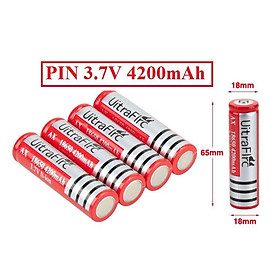 Mua Pin Sạc Ultra Fire 18650 4200mAh Kích Thước 18x65mm - Pin 3.7V Chuẩn Dung Lượng dùng cho loa phóng thanh  quạt mini...