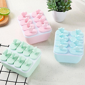 Mua Khuôn làm kem 8 que có nắp đậy- màu ngẫu nhiên