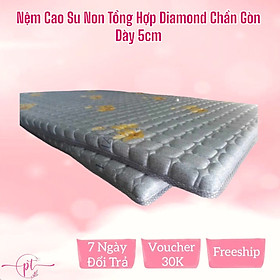 Nệm Cao Su Tổng Hợp Chần Gòn Diamond 5cm Đủ Size ( Giao Màu Ngẫu Nhiên )