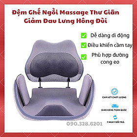 Đệm Ghế Massage Thư Giãn Thắt Lưng Mông Đùi Cao Cấp, Ghế Massage 10D Công Thái Học