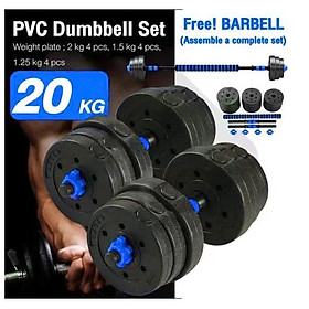 Tạ tập tay đẩy kết hợp, tạ nam nữ tập gym tập thon tay (Chọn Lực Nặng Của Tạ 20kg Q305 - BLUE)Giá tốt Hàng Chuẩn
