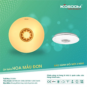 Mua Đèn ốp trần Hoa Mẫu Đơn Kosoom 18W 24W 28/56W ánh sáng trắng và đổi màu