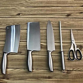 Mua Bộ dao Nhật inox 6 món cao cấp tặng kèm kệ cắm dao tiện dụng