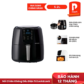 Nồi Chiên Không Dầu Điện Tử Lock&Lock EJF357BLK (5.2 Lít) - Hàng Chính Hãng